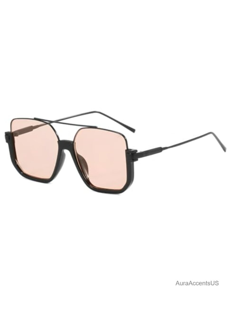 Oversized Square Aviator Sunglasses Semi-Rimless Pilot UV400 Unisex